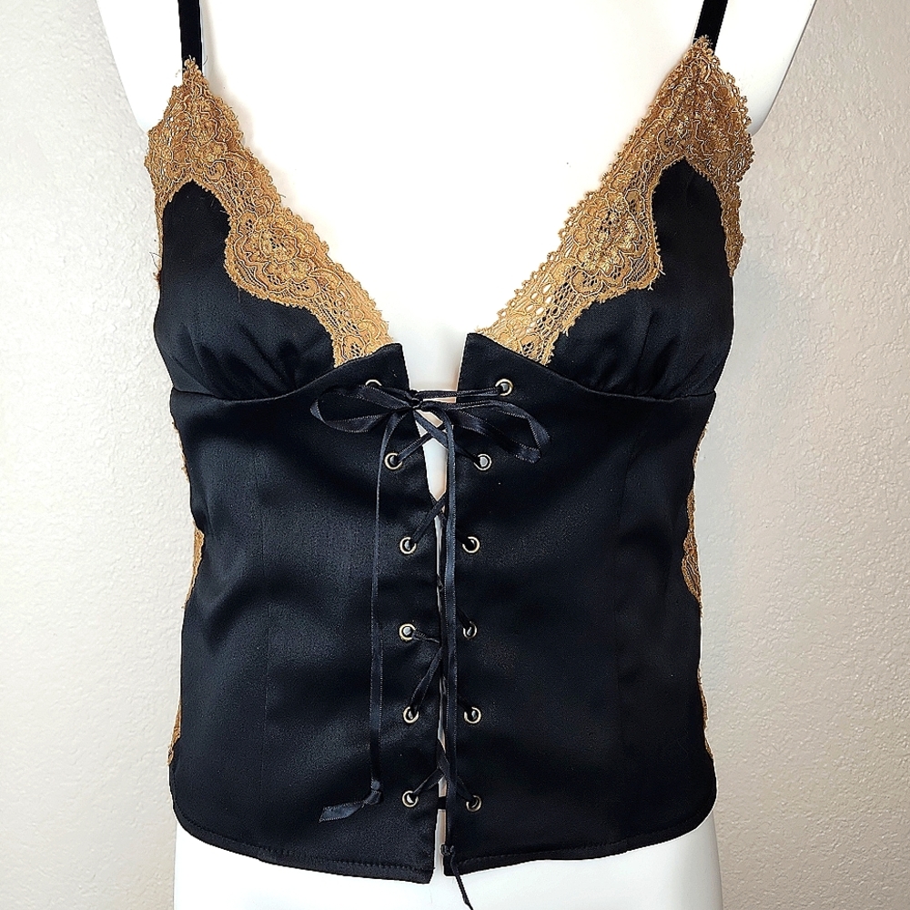 COPY - Black+Gold XOXO Corset Top